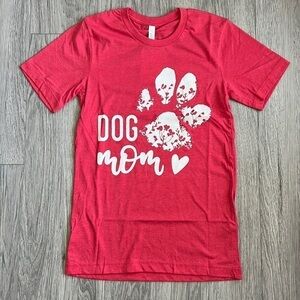 Dog Mom Flower Paw Print Graphic Tee